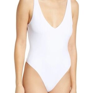 NWT Leith 1X White Bodysuit
